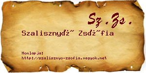 Szalisznyó Zsófia névjegykártya